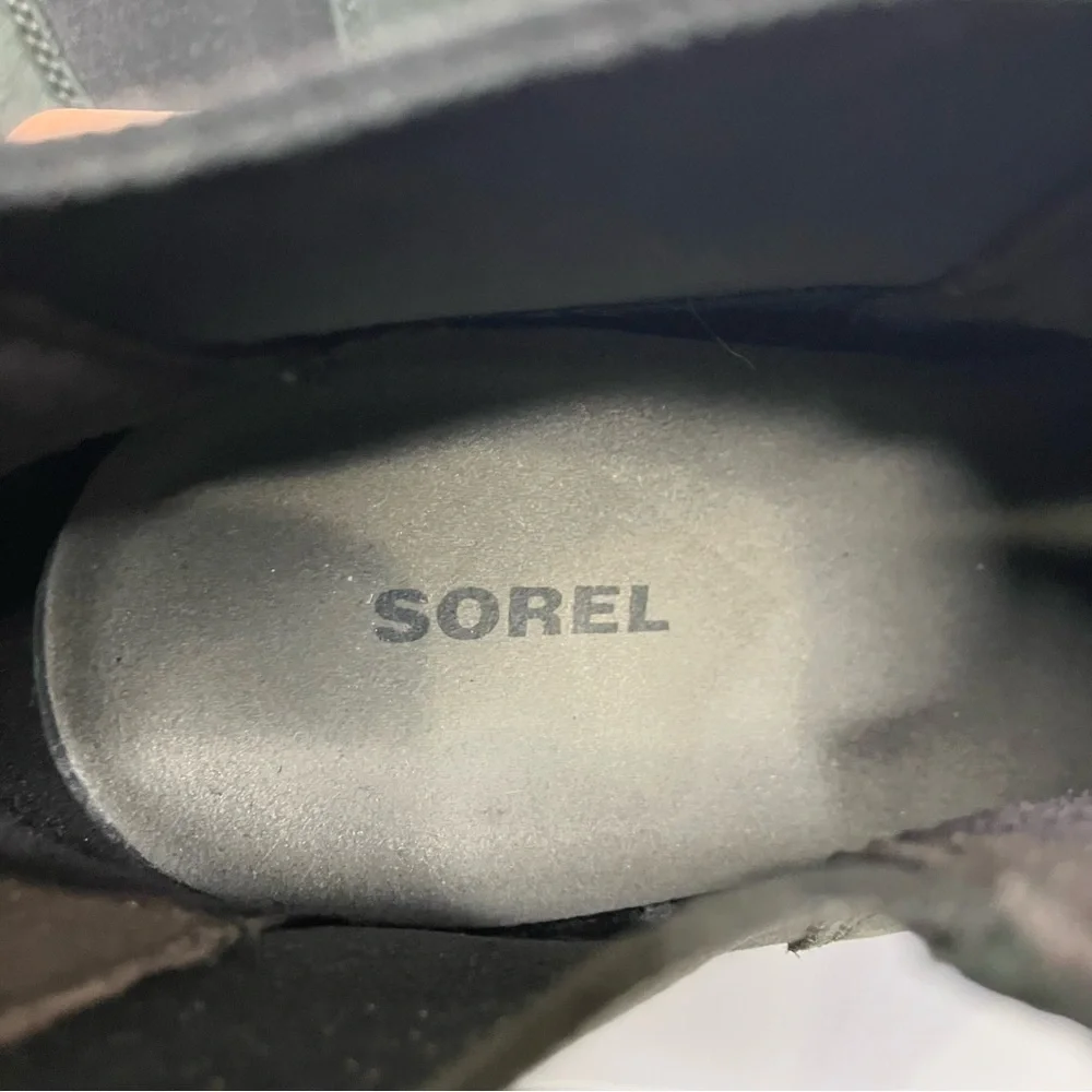Sorel Black Leather Ankle Wedge Boot - Picture 9 of 9